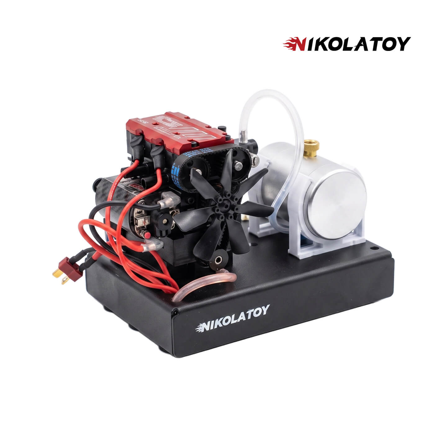 Mini Dual‑Cylinder Internal Combustion Engine Model DIY Assembled Kit product photo from NIKOLA TOY